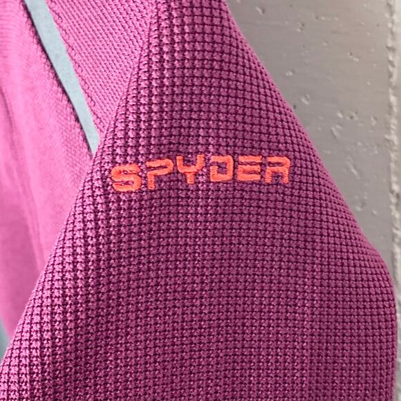 Spyder Womens Endure Full Zip Fleece Jacket Raisin Purple Gray Size Large - Picture 10 of 12